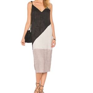 Mara Hoffmann Georgia Slip Dress, Colorblock Dune Black / Grey / Cream Multi, S